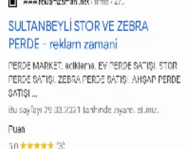 ürün Sultanbeyli stor perde SEO çalışması