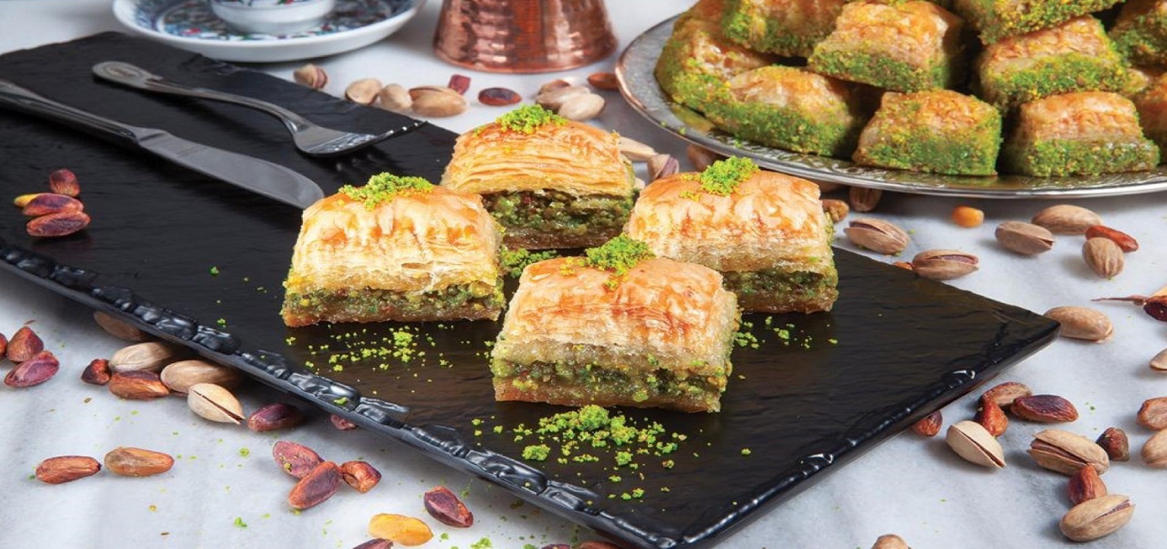 Turkish Delight with Pistachio Kadayif