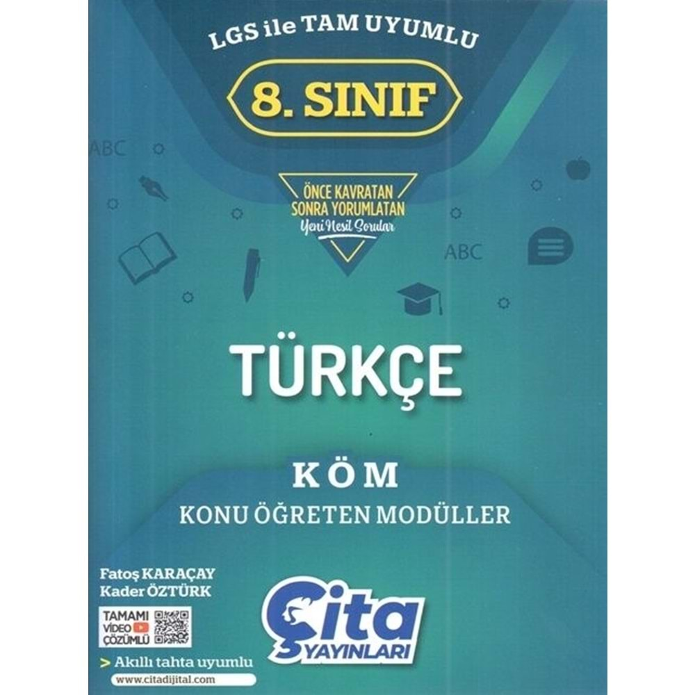 ürün Çita Yayınları 8. Sınıf Türkçe KÖM Konu Öğreten Modüleri